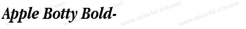 Apple Botty Bold字体转换